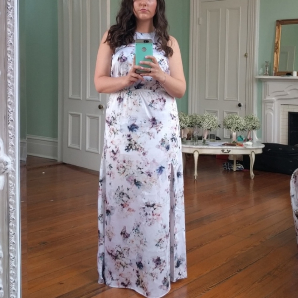 Show me your mumu backless floral dress